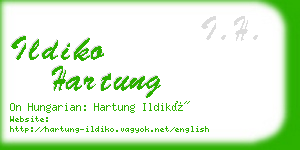 ildiko hartung business card